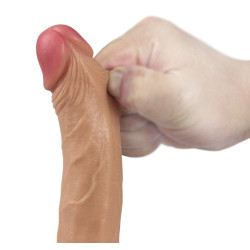 LoveToy Nature Cock Gode réaliste DUAL Silicone 13 x 3.5 cm Chair